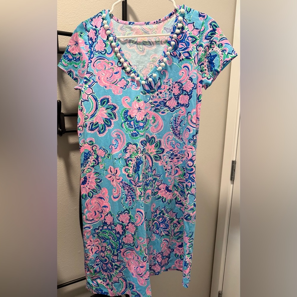 Lilly Pulitzer Blue and Pink Floral Dress